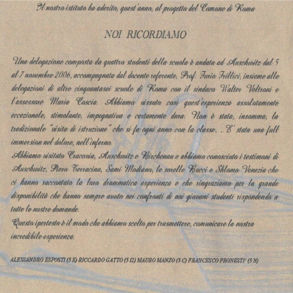 FurioFrilliciViaggioMemoria